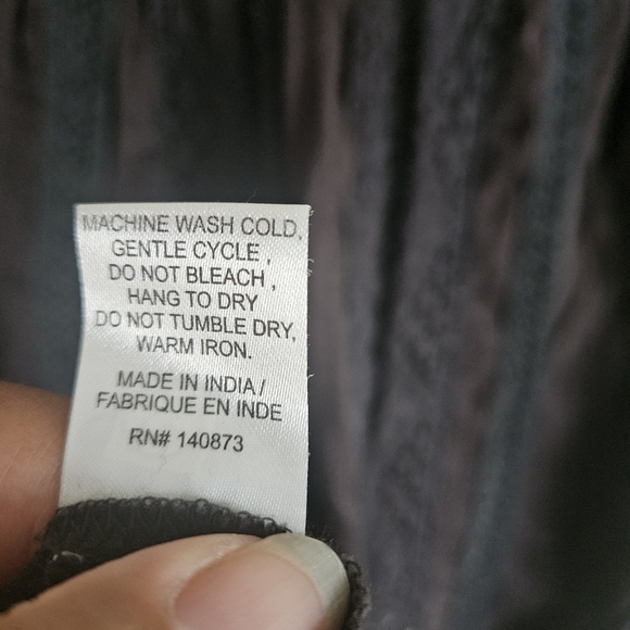 Loveshackfancy Black Lace Peasant Boho Blouse Size 1 - Picture 12 of 12